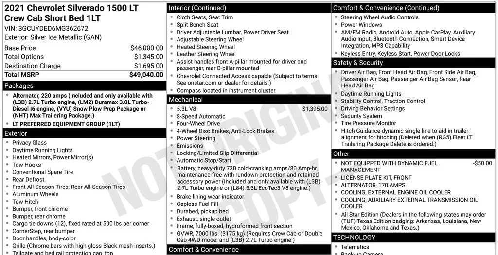 2021 Chevrolet Silverado 1500 LT