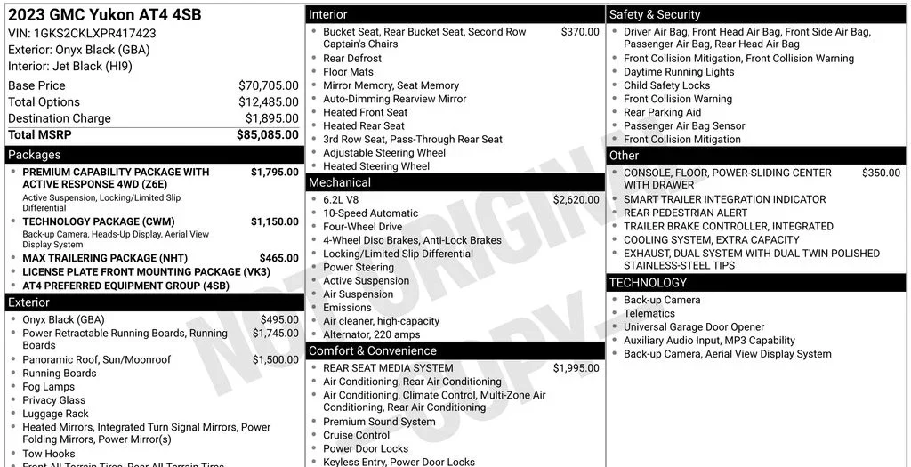 2023 GMC Yukon AT4