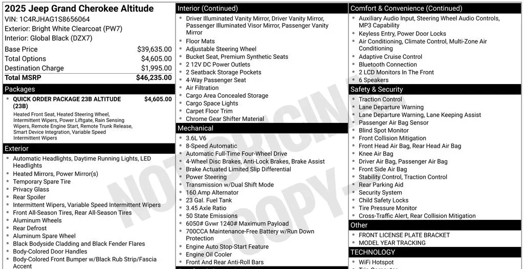 2025 Jeep Grand Cherokee Altitude