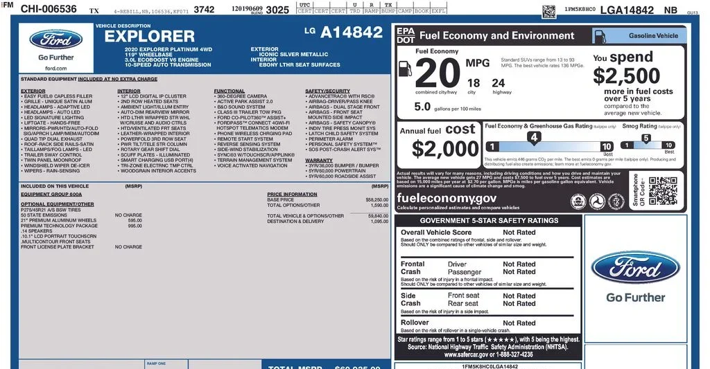 2020 Ford Explorer Platinum