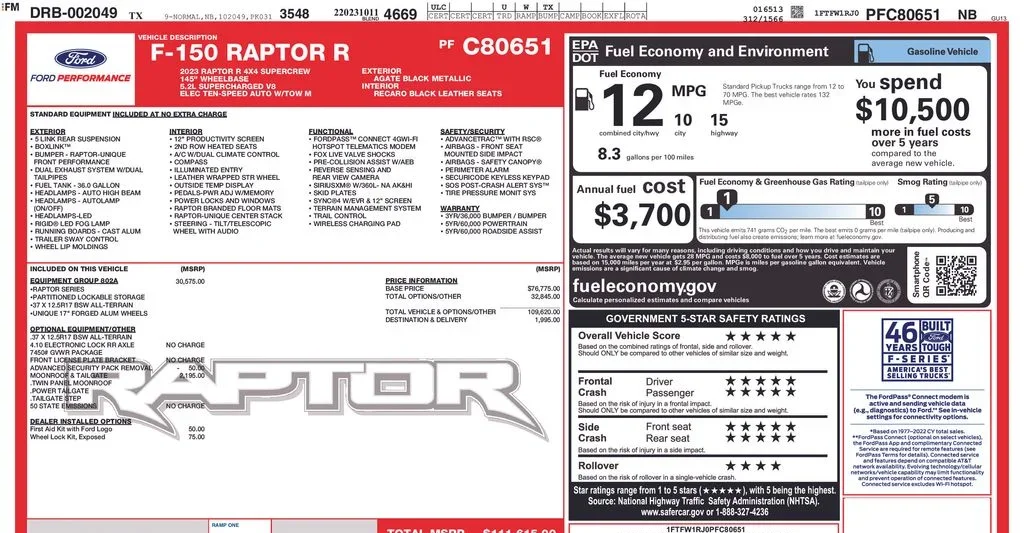 2023 Ford F-150 Raptor