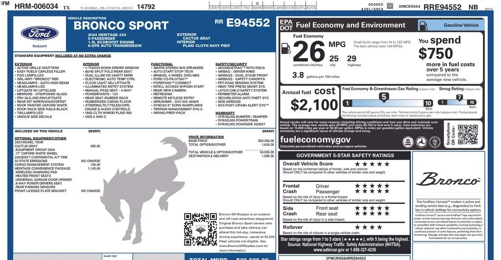 2024 Ford Bronco Sport Heritage