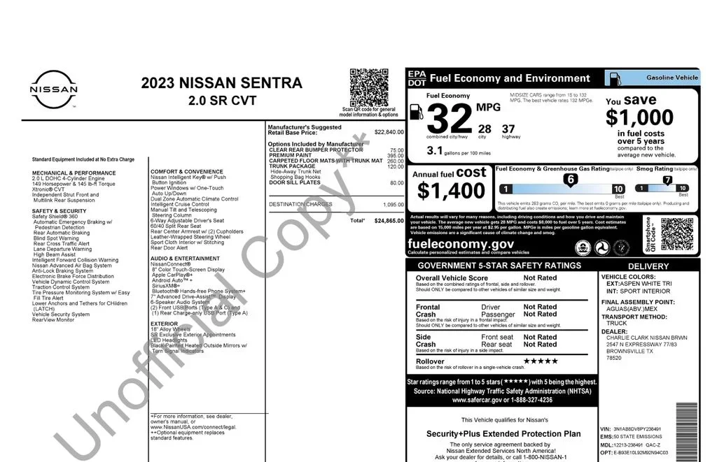 2023 Nissan Sentra SR